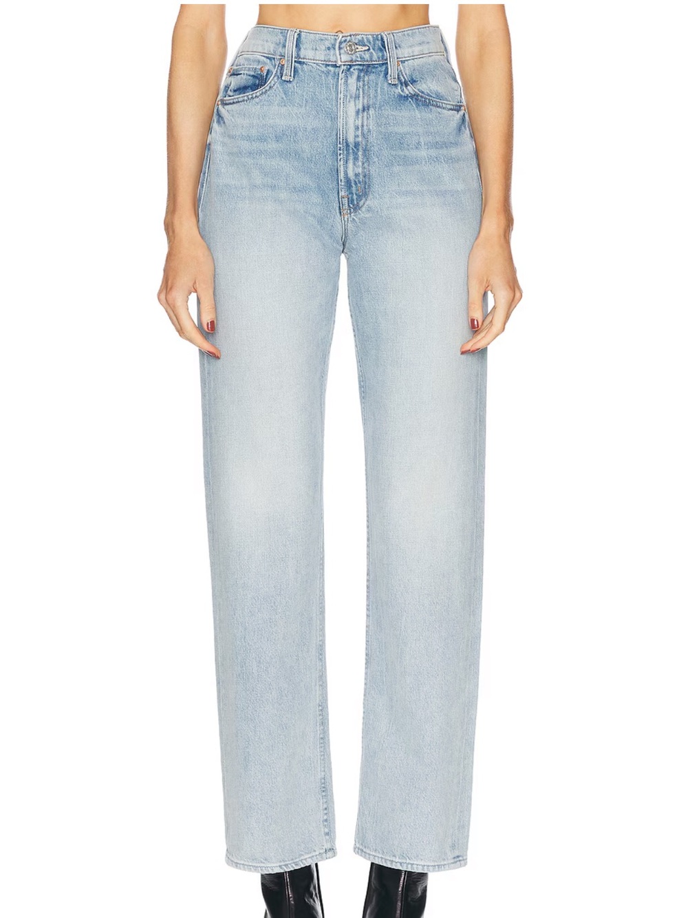 MOTHER The High Waisted Study Skimp Jeans Blue